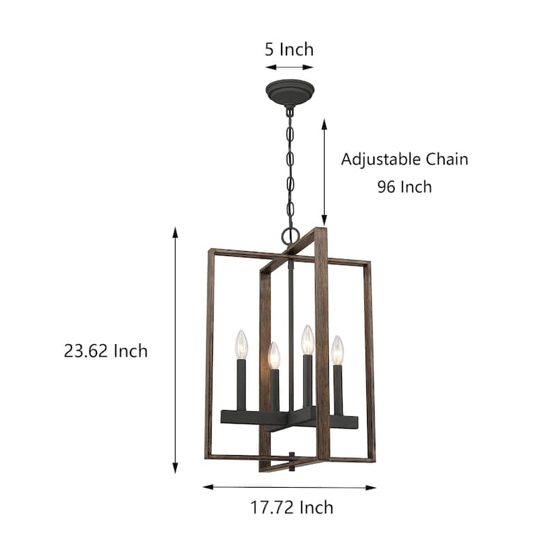 Acroma 4-light Modern Geometric Lantern Chandelier