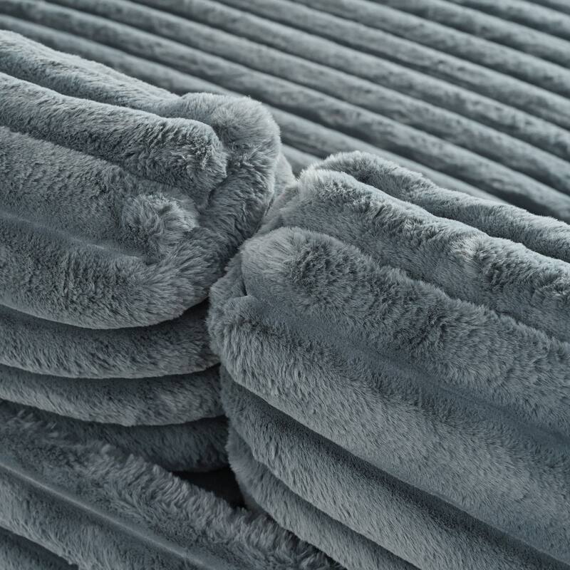 Sofa Bed Napping Daybed Fluffy Corduroy Upholstered Cloud Couch with Throw Pillows