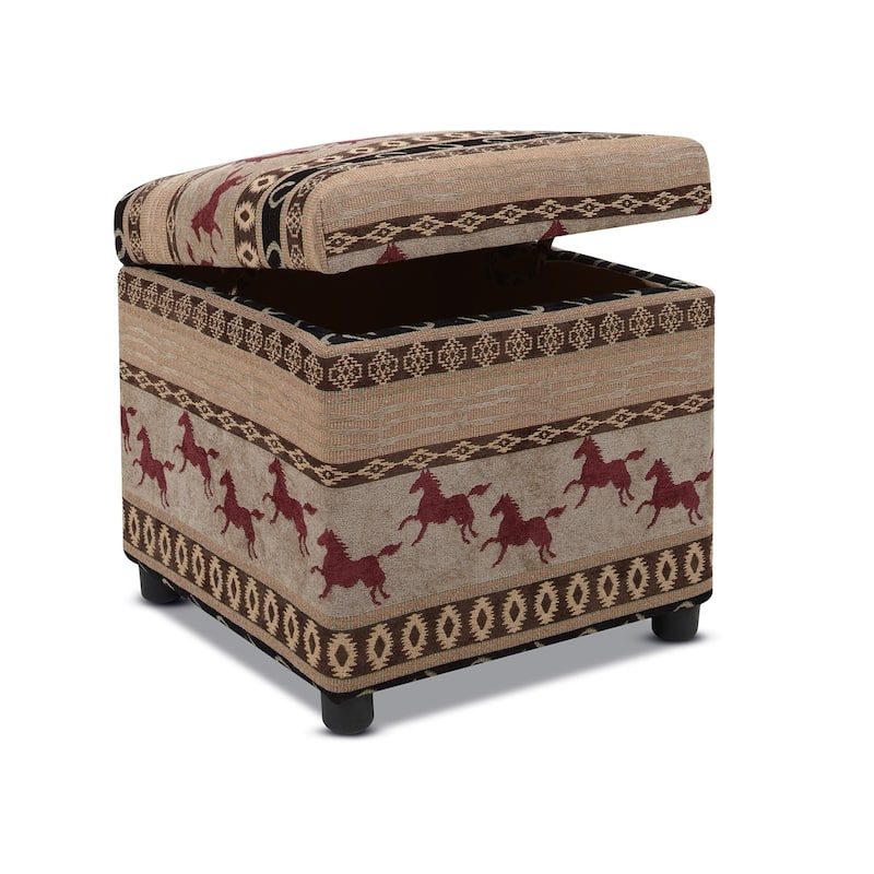 Jennifer Taylor Home Jacob 18" Storage Cube Ottoman