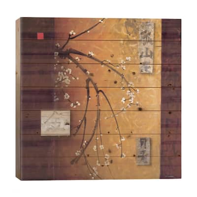 Oriental Blossoms II Print On Wood by Don Li-Leger - Multi-Color