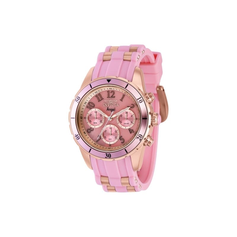 Invicta Women's 39345 Angel Quartz Chronograph Pink Dial Watch