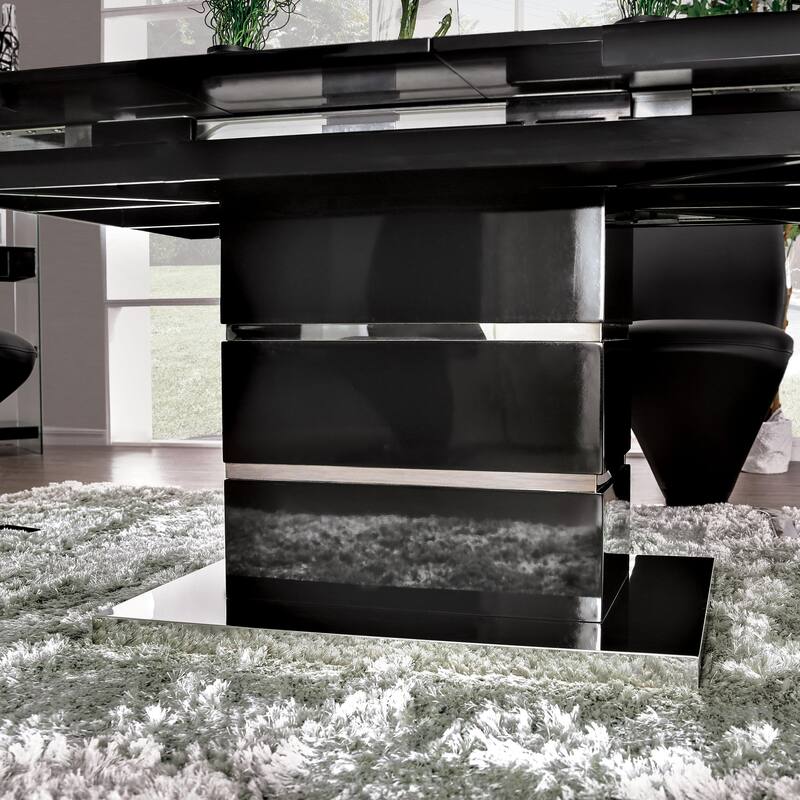 Ikemura Contemporary Black Metal 5-Piece Dining Set by Strick & Bolton