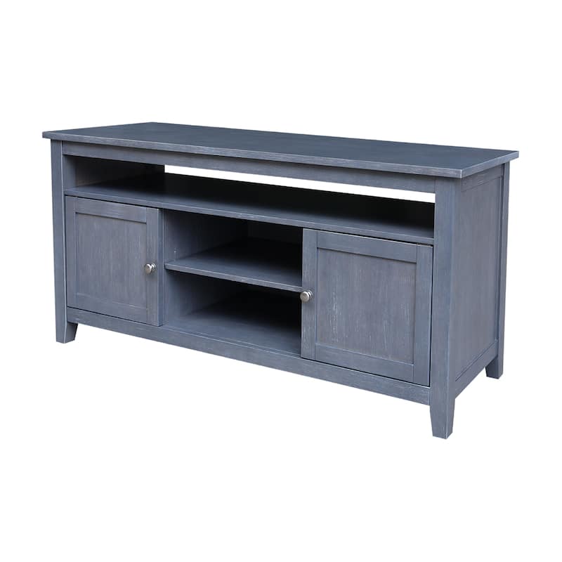 Entertainment / TV Stand with 2 Doors - 57" - Heather Gray/Antiqued Washed