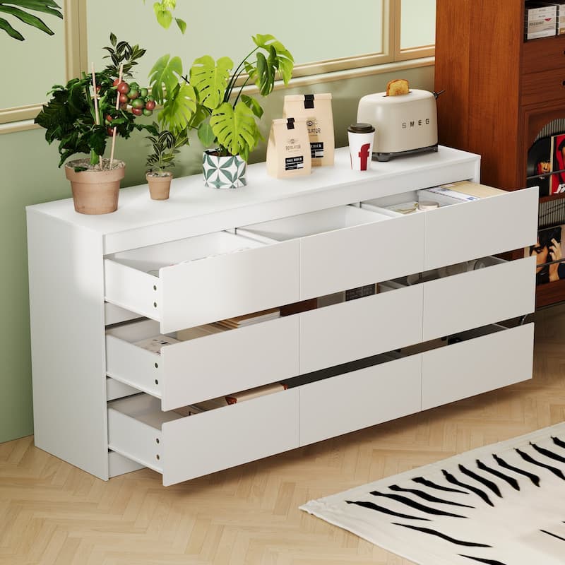 9-Drawer Storage Dresser for Bedroom and Living Room - Two Color Options