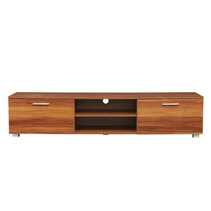 TV Stand, Television Stands with 2 Drawers, Open Shelves Console Table, Modern Entertainment Center TV Console