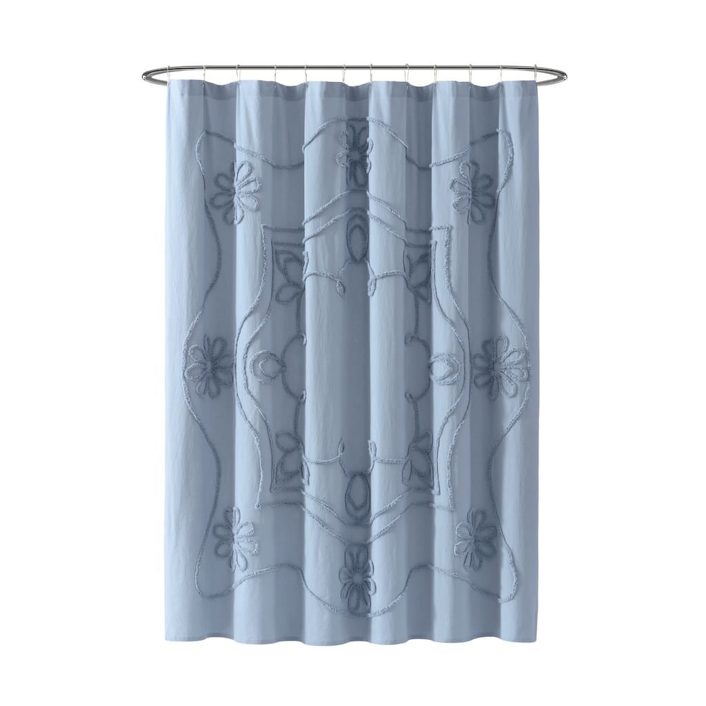 Peri Home Retro Scroll Shower Curtain