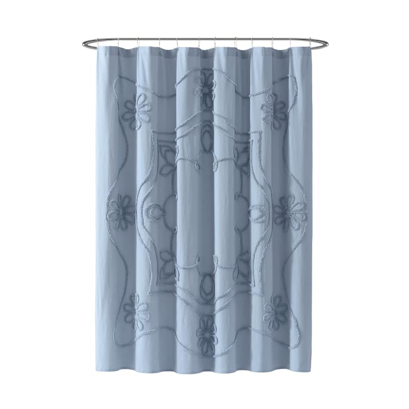 Peri Home Retro Scroll Shower Curtain