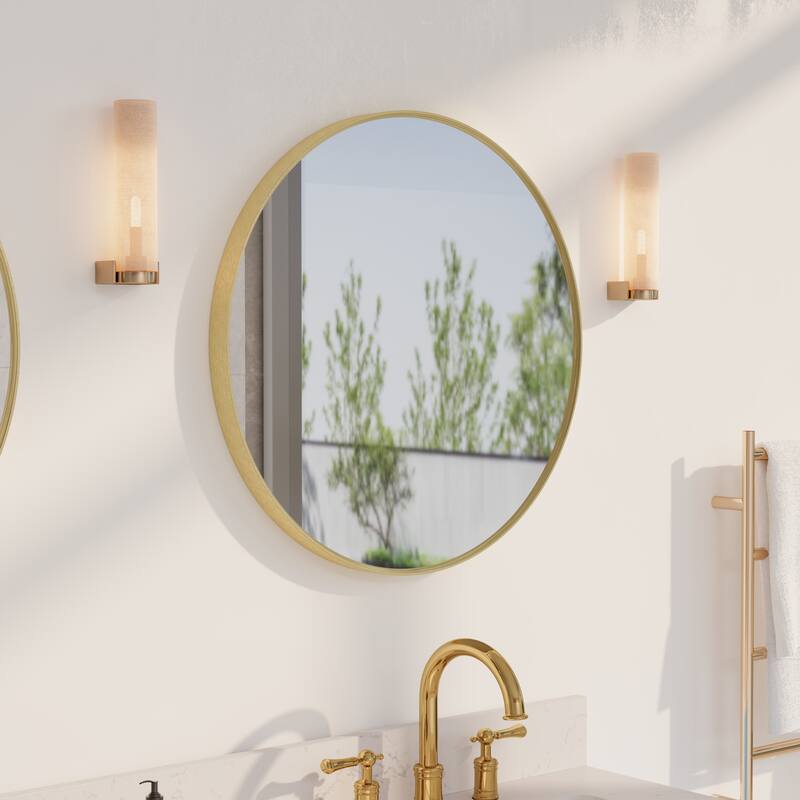 Modern Bathroom Wall Mounted Anodized Aluminum Framed Wall Vanity Mirror