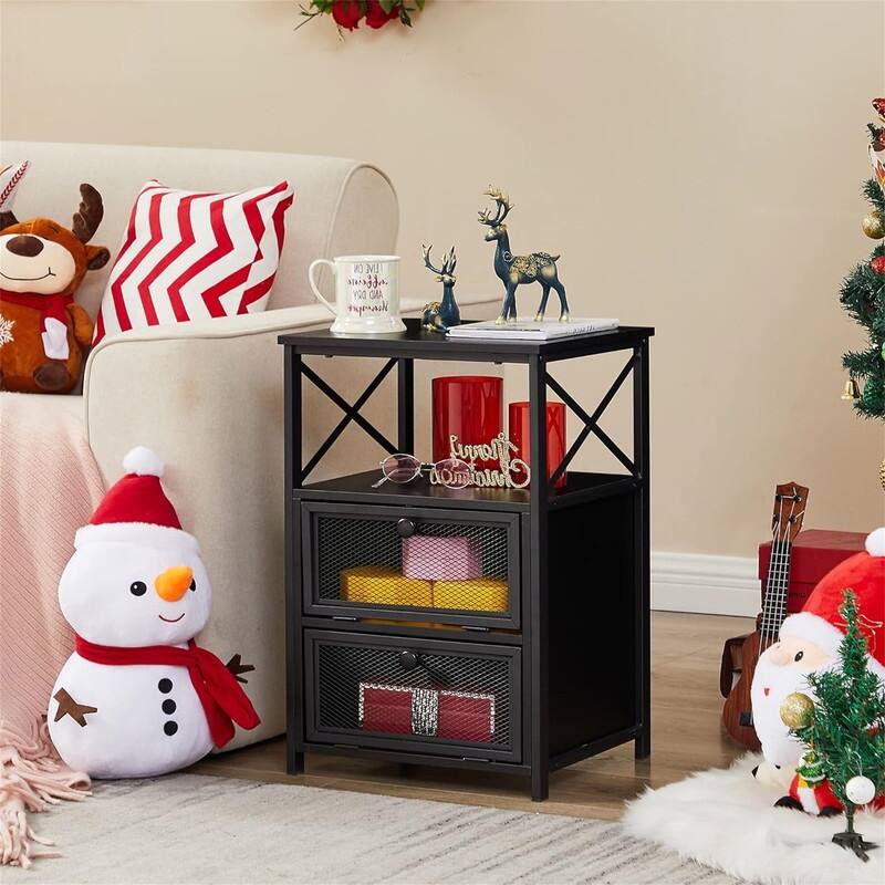 odern Night Stand with Storage Space