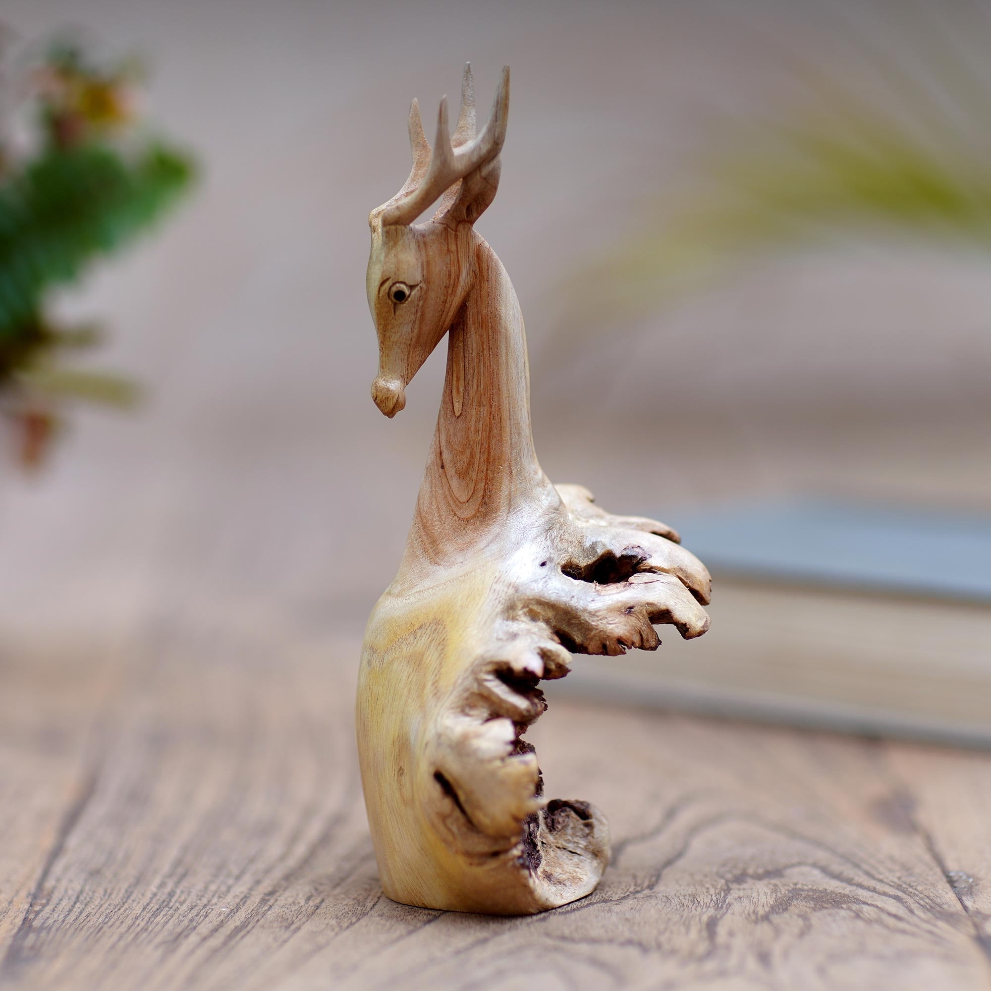 Novica Handmade Menjangan Wood Statuette