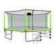 preview thumbnail 2 of 5, 16FT Green Outdoor Trampoline with Enclosure, soccer goal