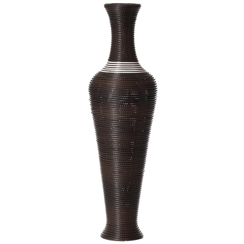 Black Tall Decorative Floor Vase, Modern Unique Vase, 40-Inch-Tall Vase, Freestanding PVC Large Floor Vase