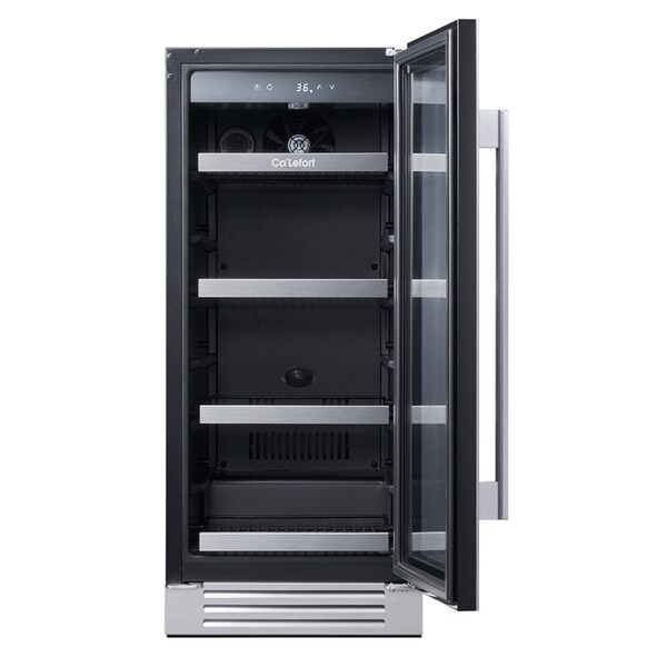 2x15inch Dual Zone 160 Cans Beverage Cooler Side by Side Combo Refrigerators Set of 2x15inch 30 inch Stainless Steel