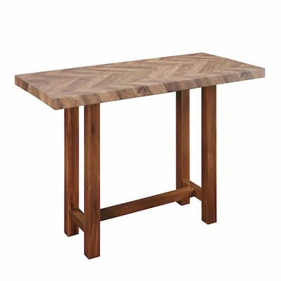 Rectangular Brown Finish wood grain Dining Table