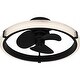 preview thumbnail 3 of 7, Elrod Integrated LED Matte Black Ceiling Fan Light