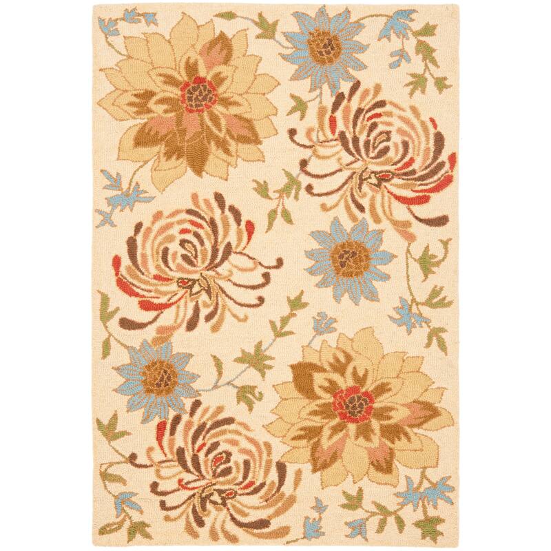SAFAVIEH Handmade Blossom Arminda Modern Floral Wool Rug