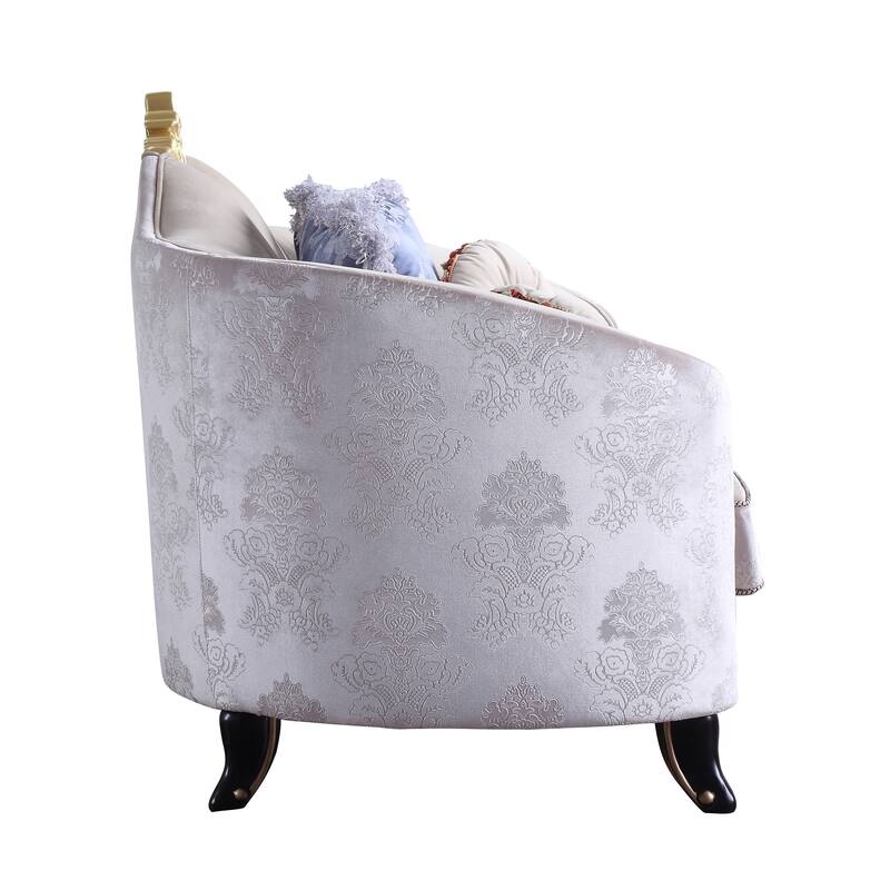 Peralta Cream Arched Backrest Loveseat