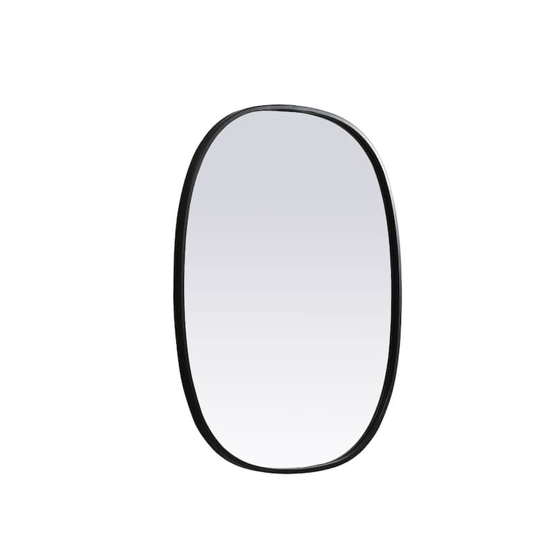 Indigo Home Metal Frame Oval Mirror 24x30 Inch
