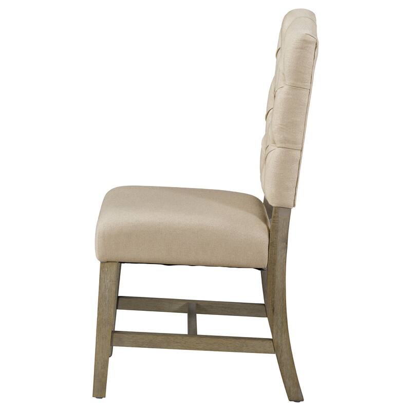 Retro Style Dining Chair Set with 4 Upholstered Chairs for Dining Room and Living Room