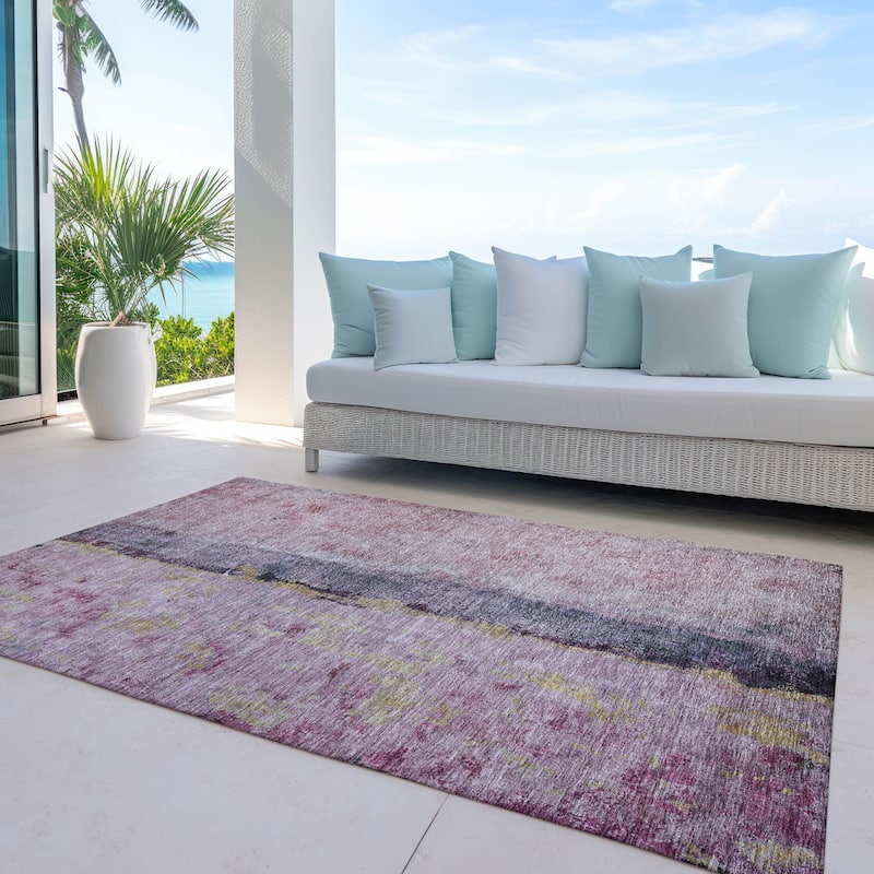 Machine Washable Indoor/ Outdoor Chantille Modern Contemporary Rug