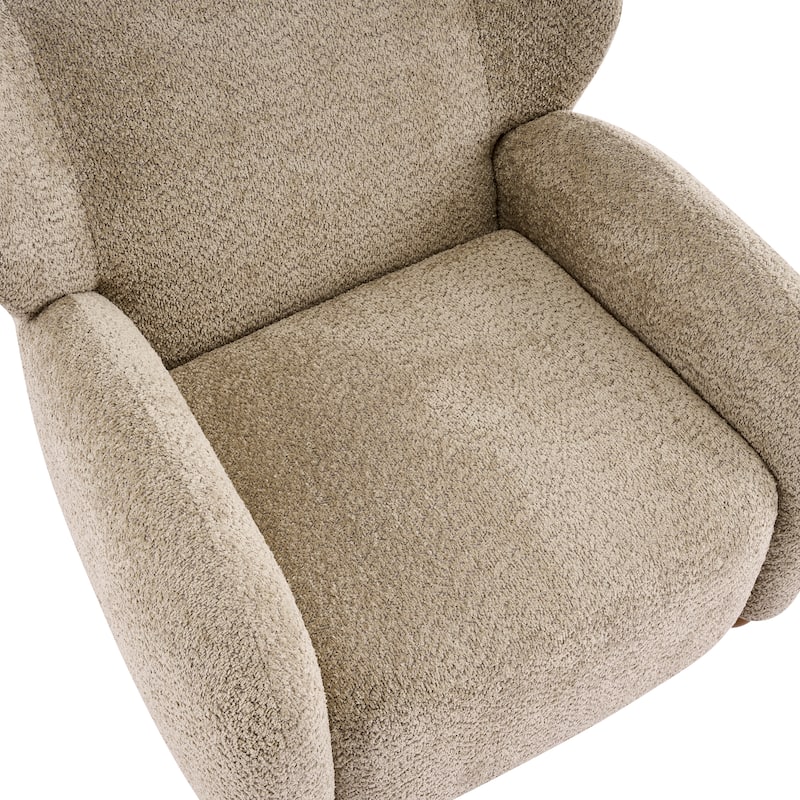 Christopher Knight Home - Wingback Modern Upholstered Club Chair with Wooden Legs