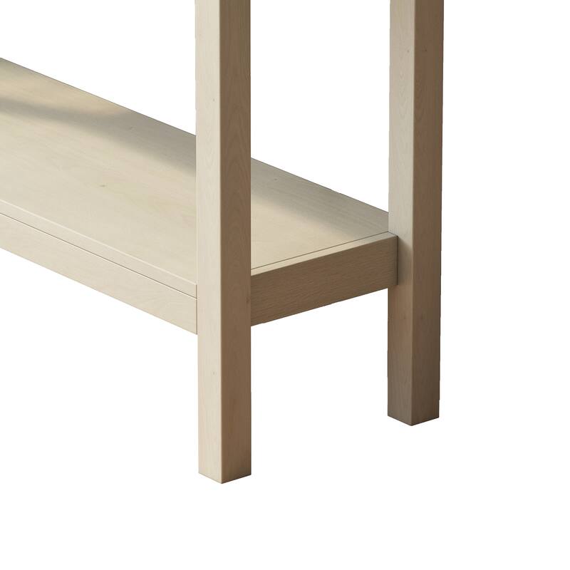 Console Table with 2 Drawer and Bottom Storage Shelf for Entryway,Rustic Side Table with Storage Drawer and Shelf