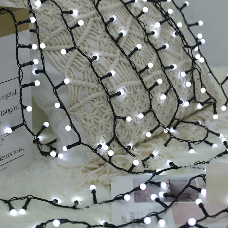 32.8/65.6FT Outdoor LED Pulg In 300/550-Bulb Mini String Lights