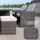 preview thumbnail 13 of 19, 16-Seater Aluminum Patio Dining Sets with Cushions and Tempered Glass Tabletop