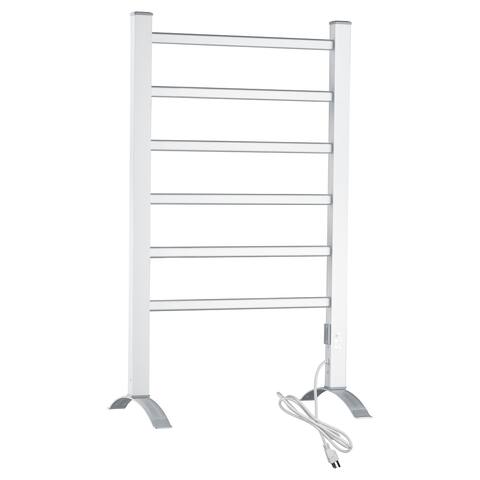 ANZZI Naples 6-Bar Aluminum Wall Mounted or Free Standing Towel Warmer