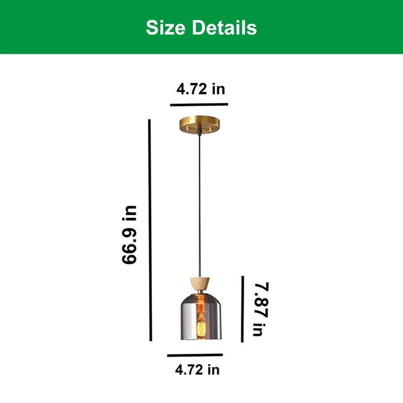 3 Pack bulbs light chrome shade of lights glass pendant light