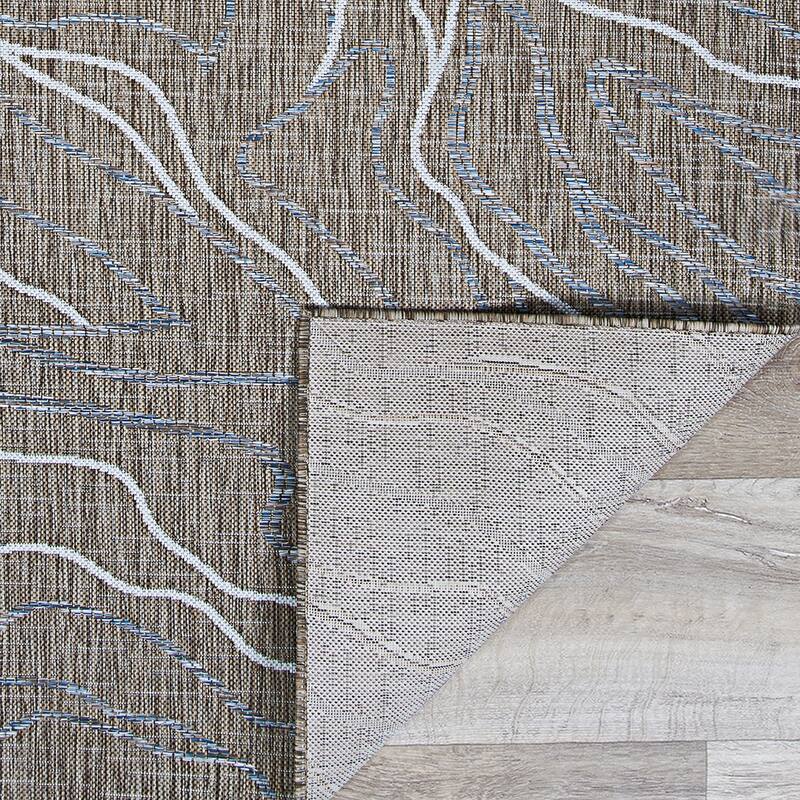 Grace Ruffle Taupe Indoor/ Outdoor Area Rug