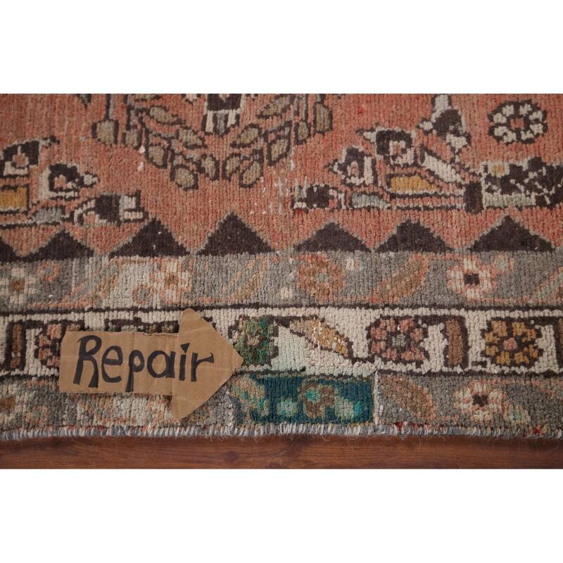 Lilian Persian Vintage Runner Rug Hand-Knotted Wool Carpet - 3'8" x 9'9"