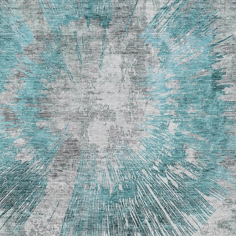 HomeRoots Abstract Transitional Rectangle Outdoor Rug