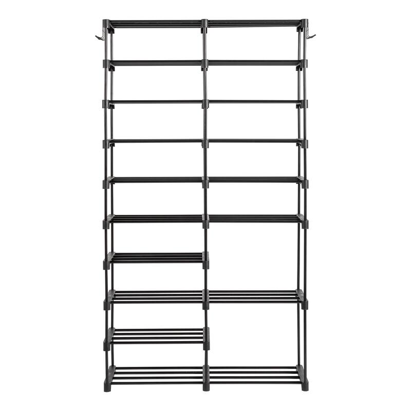 Minimalist Shoe Rack with Iron Frame Durable Non-Woven Storage Organizer for Shoes & Boots