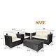 preview thumbnail 3 of 23, Gymax 4PCS Rattan Patio Conversation Set Outdoor Furniture Set w/