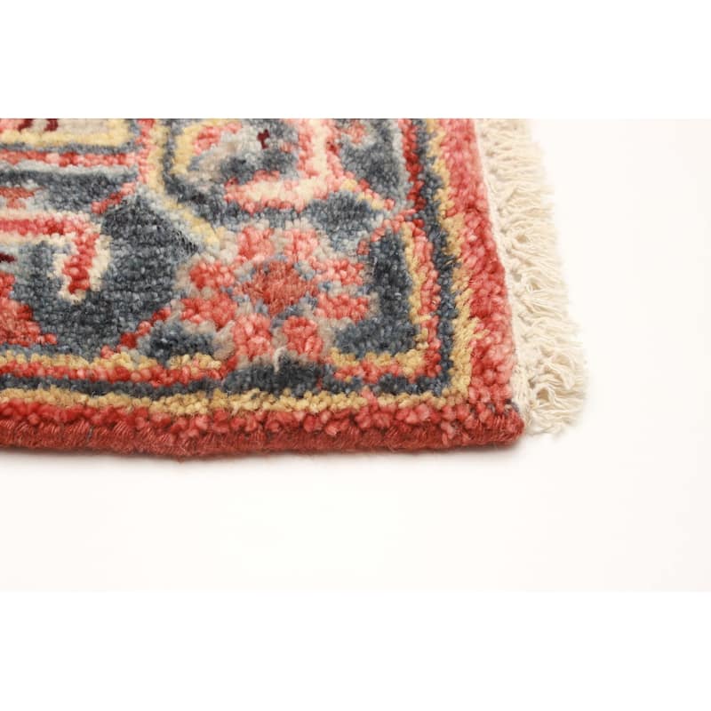 ECARPETGALLERY Hand-knotted Serapi Heritage Dark Red Wool Rug - 2'7 x 7'9