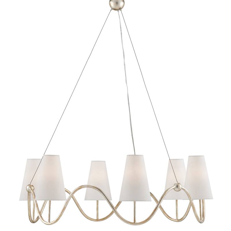 Currey & Company Kadir Chandelier - 45"h x 38.75"dia - 45"h x 38.75"dia - Silver Granello