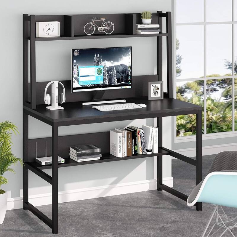 Computer Desk with Hutch