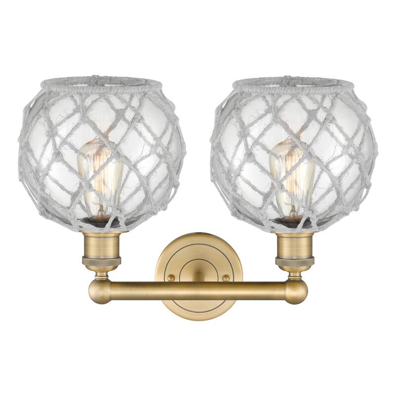 Innovations Lighting Endless Possibilities Edison - Farmhouse Rope - 2 Light 17" Bath Vanity Light