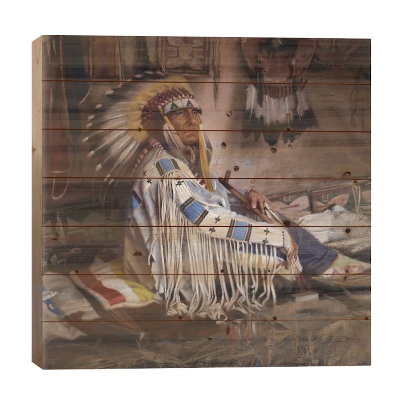 Habitat Print On Wood by David Edward Kucera - Multi-Color - 26x26x1.5