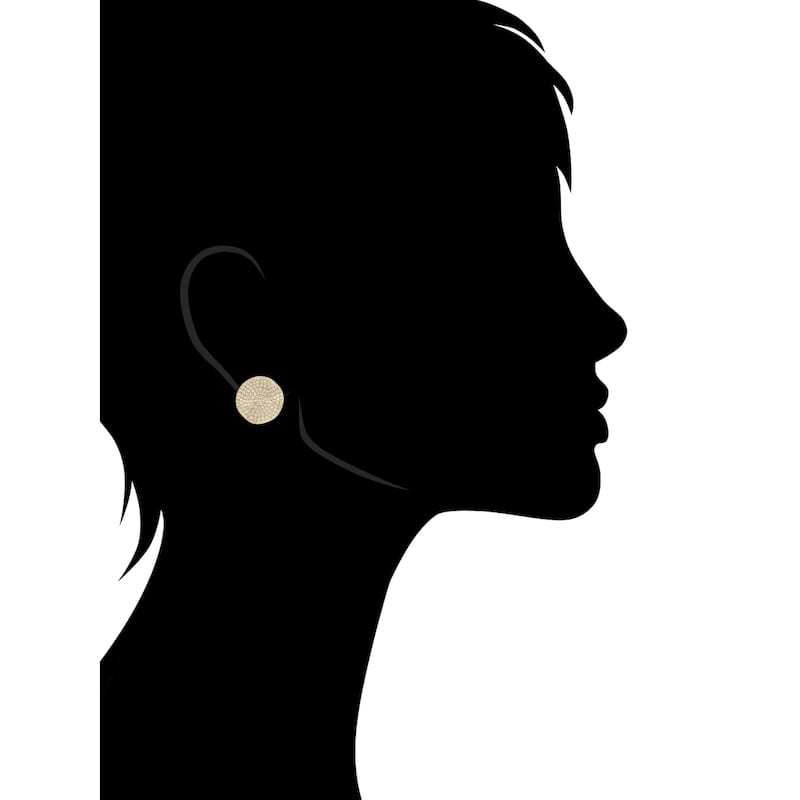 Pavé Disc Stud Earring - .5"
