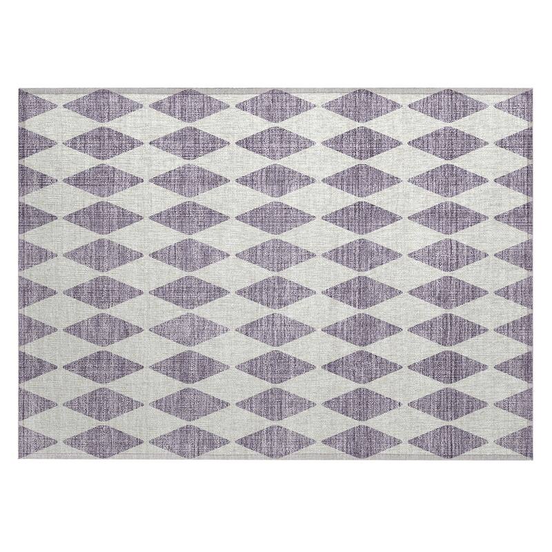 Machine Washable Indoor/ Outdoor Chantille Diamonds Rug