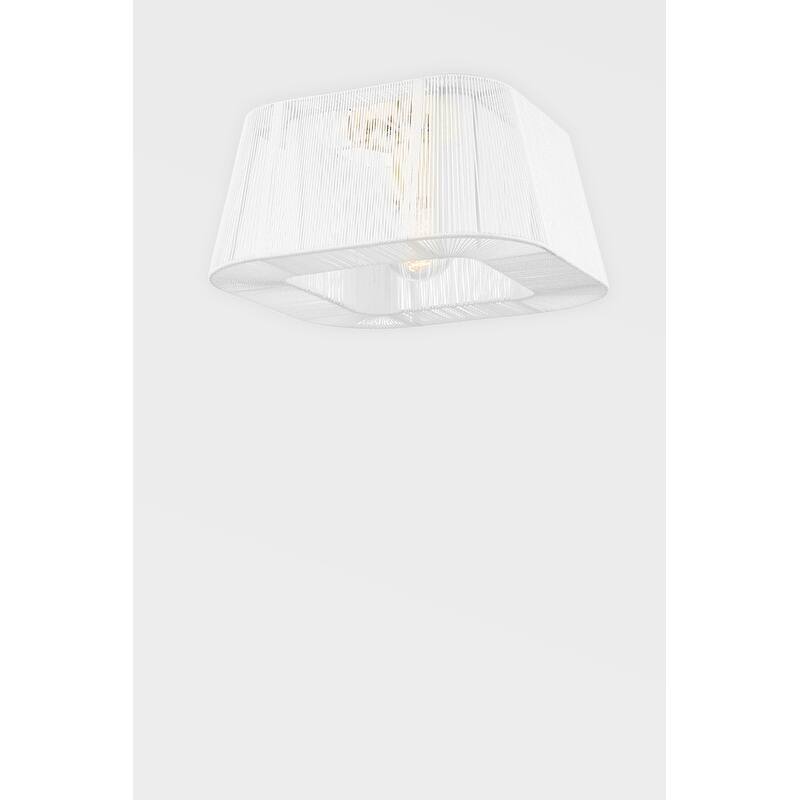 Verona Beach 1 Light Flush Mount - Aged Brass