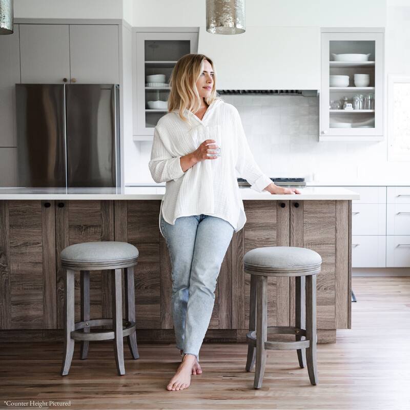 Maven Lane Eva Swivel Kitchen Stool