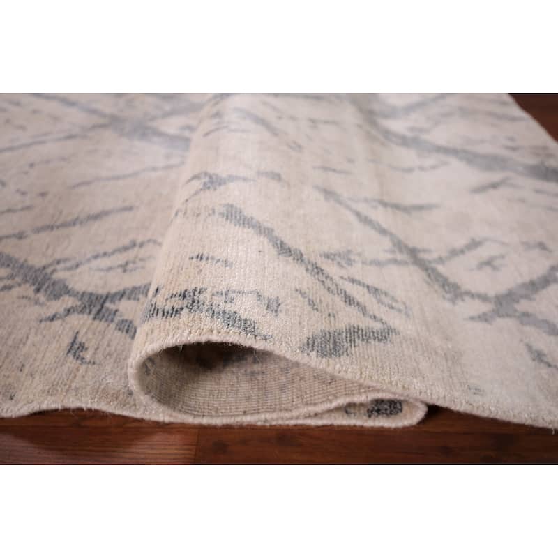 Abstract Modern Area Rug Hand-Knotted Wool Carpet - 5'3"x 7'7"