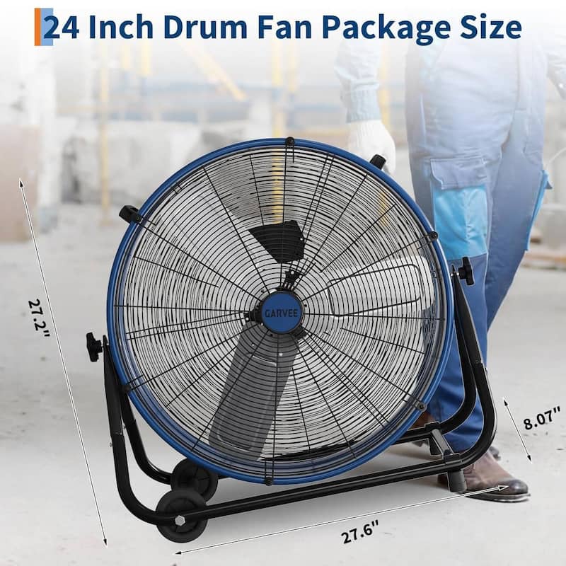 3 Speed Industrial Heavy Duty Floor Fan, for Industrial Commercial Space Garage