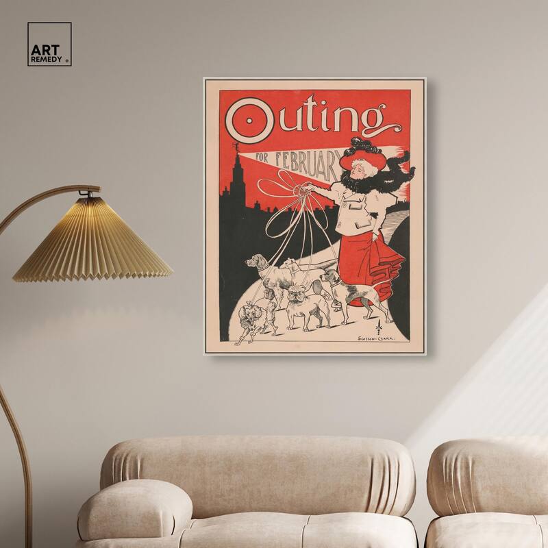 Outing for February 1896 Canvas by Art Remedy
