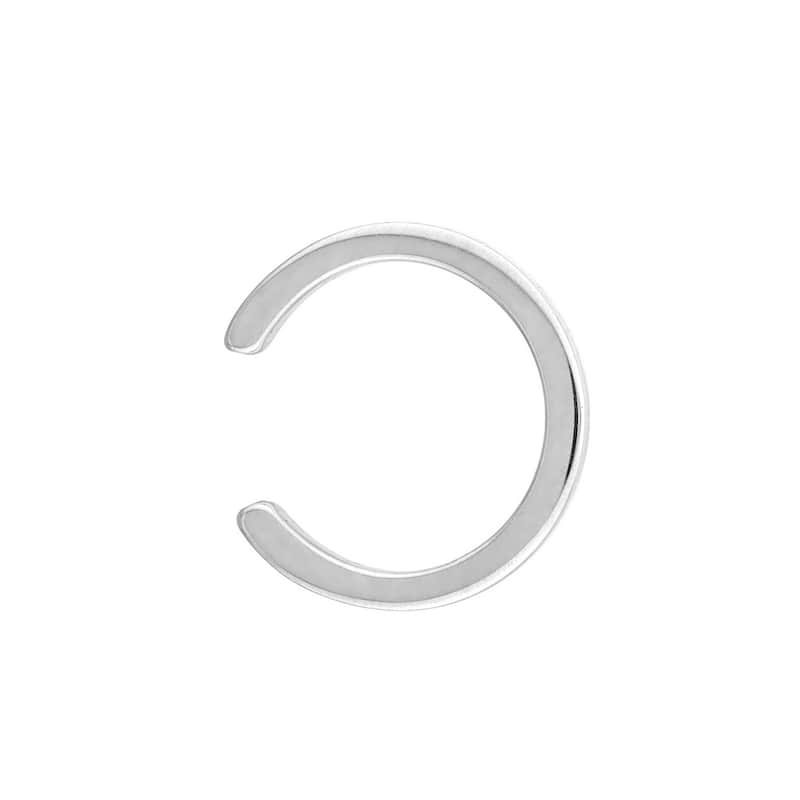 Curata 14k White Gold High Polished Earrings Cuff (pair)