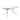 Retro Oval 60-inch Wood Top Dining Table White and Chrome