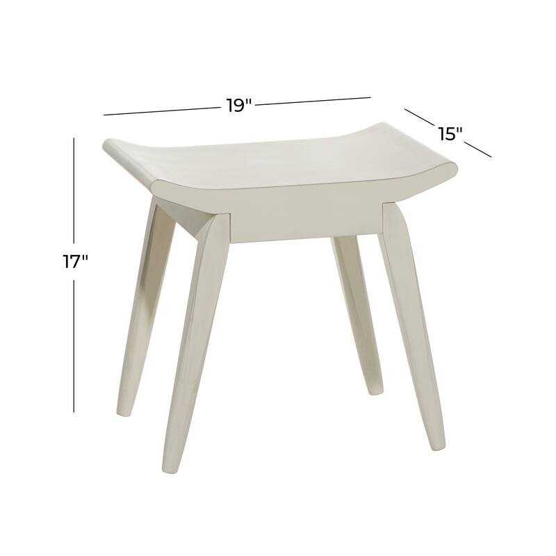 Wood Traditional Stool 17 x 19 x 15 - 19 x 15 x 17